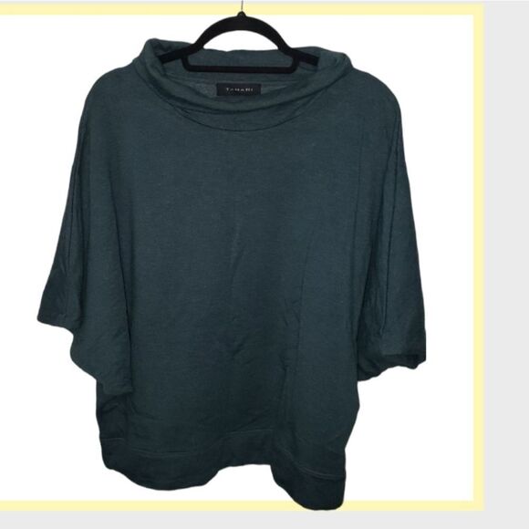 Tahari green Draped Collar Batwing Sleeve Small - Picture 1 of 5